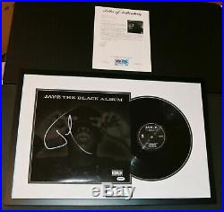 JAY-Z SEAN Carter FRAMED SIGNED THE BLACK ALBUM VINYL LP ALBUM AUTOGRAPH PSA JSA