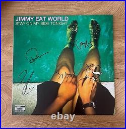 JIMMY EAT WORLD signed vinyl album STAY ON MY SIDE TONIGHT 1