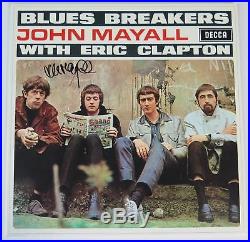 JOHN MAYALL BLUESBREAKERS Signed Autograph. With Eric Clapton Album Vinyl LP