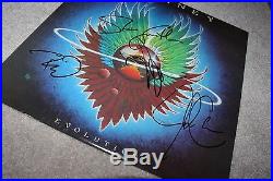 JOURNEY BAND SIGNED EVOLUTION ALBUM VINYL RECORD WithCOA NEAL SCHON SMITH X4 PROOF