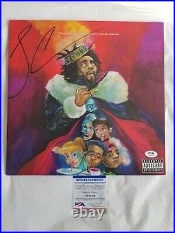 J Cole Signed KOD Vinyl with PSA COA Autographed Rap Hip Hop Music Album Grammy