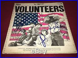 Jefferson Airplane Signed Volunteers X5 Lp Album Vinyl Grace Slick Proof