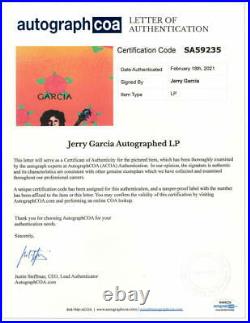 Jerry Garcia Signed Autograph Album Vinyl Record Grateful Dead Compliments Rare