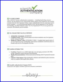 Jimi Hendrix + Noel + Mitch Signed Are You Experienced LP Cover