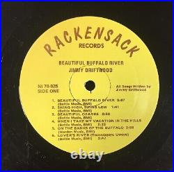 Jimmy Driftwood Beautiful Buffalo River Signed Vinyl Album, Rackensack Records