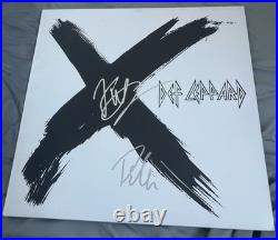 Joe Elliott & Phil Collen Signed Def Leppard Vinyl Album X With Proof