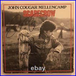 John Cougar Mellencamp Signed Autographed Scarecrow Vinyl Album Pink Houses