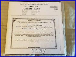 Johnny Cash Signed Vinyl Album The Fabulous Johnny Cash Letter of Authenticity