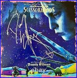 Johnny Depp Danny Elfman Signed Edward Scissorhands Soundtrack Vinyl Album LP