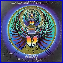 Journey (5) Perry, Schon, Cain Signed Captured Album Cover With Vinyl JSA #Q33421