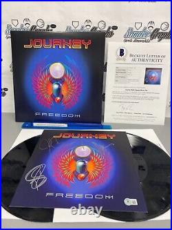 Journey Arnel Pineda Neal Schon Cain Signed Record Vinyl Album-beckett Bas Loa