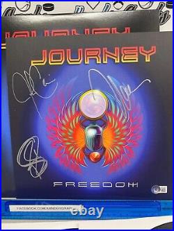 Journey Arnel Pineda Neal Schon Cain Signed Record Vinyl Album-beckett Bas Loa