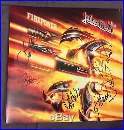 Judas Priest Band Signed Album Firepower Vinyl Autograph Record Halford Sony
