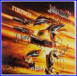 Judas Priest Firepower Signed Autograph Record Album PSA JSA Swirl Vinyl Pledge