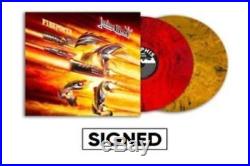 Judas Priest Firepower Signed Autograph Record Pledge Album PSA Swirl Vinyl #2