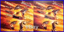 Judas Priest Signed Firepower Lp Vinyl Album Halford Tipton Redblackorange Vinyl