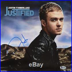 Justin Timberlake Signed Justified Vinyl Album Cover Beckett