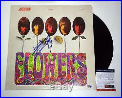 Keith Richards The Rolling Stones Signed Flowers Vinyl Record Album Psa/dna Coa