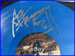 KISS 2 Ace Frehley Signed Autograph Signed Record Album Solo Blue Vinyl