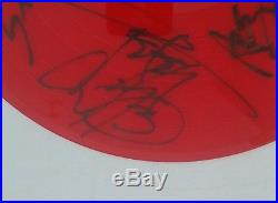 KISS Fully Signed Red Vinyl kiss my a Record Album. RED color vinyl lp