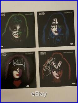KISS Rare Set Of 4 Signed autographed Solo Lp Vinyl albums PSA/JSA COA