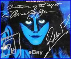 KISS Signed Autograph Creatures Of The Night Album Vinyl LP by 4 Ace, Vinnie +
