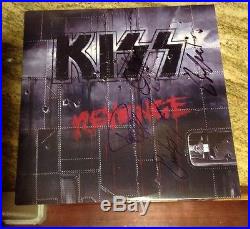 KISS Signed Autograph Revenge Album LP by All 4 Members Grey Marble Vinyl