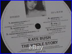 Kate Bush'The Whole Story' 12 vinyl LP. Hand signed. KBTV 1. Gatefold album VGC