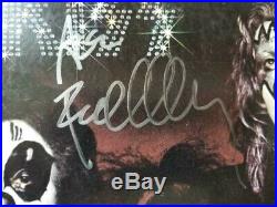 Kiss 1st Self Titled Vinyl Album Lp Signed By Gene Paul Peter & Ace Vinyl Nice