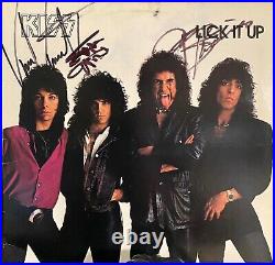 Kiss Lick It Up signed Autographed Vinyl Lp album Eric Carr, Gene, Paul, Vinnie