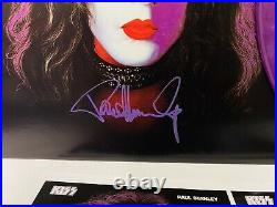 Kiss Paul Stanley signed box set solo album with purple vinyl not aucoin