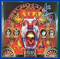 Kiss Psycho Circus signed autograped album vinyl lp Paul Stanley Ace Frehley