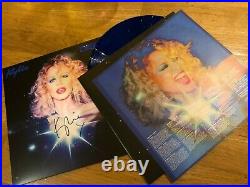 Kylie Minogue Signed Sleeve Disco Blue Vinyl 12 Record Album Lp New Autographed