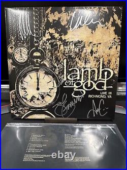 LAMB OF GOD LIVE IN RICHMOND FULLY SIGNED Vinyl Record Album
