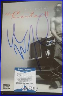LIL WAYNE SIGNED AUTOGRAPHED THE CARTER II ALBUM VINYL LP withCOA BECKETT C36062