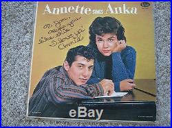 LP ALBUM VINYL ANNETTE SINGS ANKA- RECORD & AUTOGRAPHED 8 x 10 PHOTO