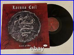 Lacuna Coil Band Autographed Signed Vinyl Album With Jsa Coa # Ac26767