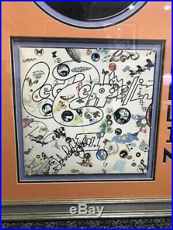 Led Zeppelin III Vinyl Lp Record Album Autograph Signed By Plant, Jones & Page