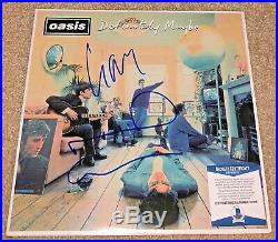 Liam & Noel Gallagher Signed Oasis Vinyl Album Definitely Maybe Bas