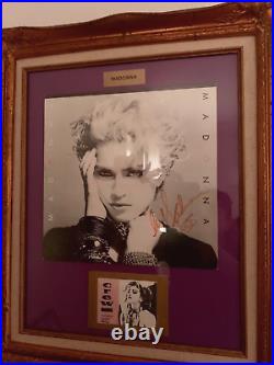 MADONNA Signed Autograph SELF-TITLED DEBUT VINYL ALBUM LP -Framed Pop Singer 80s