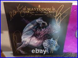MASTODON Remission Band SIGNED 2LP Purple Vinyl Album Gatefold JSA COA