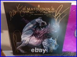 MASTODON Remission Band SIGNED 2LP Purple Vinyl Album Gatefold JSA COA