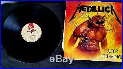 Metallica Band Signed Jump In The Fire Vinyl Album