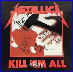 METALLICA BAND SIGNED KILL'EM ALL VINYL ALBUM With BURTON +3 PSA/DNA W03775