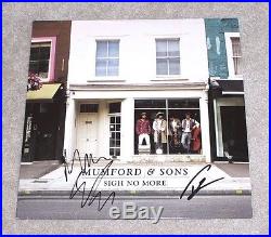 MUMFORD AND SONS BAND SIGNED'SIGH NO MORE' ALBUM VINYL & LP WithCOA MARCUS X3