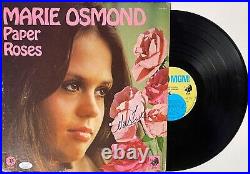 Marie Osmond signed 1973 Paper Roses Album Cover/LP/Vinyl Record- JSA
