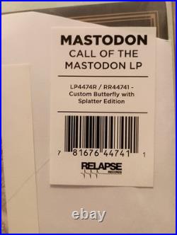 Mastodon SIGNED Call Of The Mastodon LP Splatter Vinyl Album Brent Hinds JSA LOA