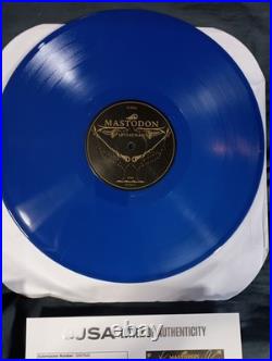 Mastodon SIGNED Leviathan 12 Blue Vinyl Album LP Gatefold Brent Hinds JSA LOA