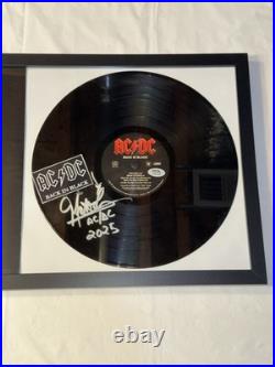 Matt Laug Signed Ac/dc Back In Black Vinyl Album Autograph Framed Psa/dna Coa