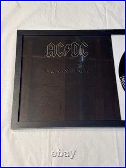 Matt Laug Signed Ac/dc Back In Black Vinyl Album Autograph Framed Psa/dna Coa